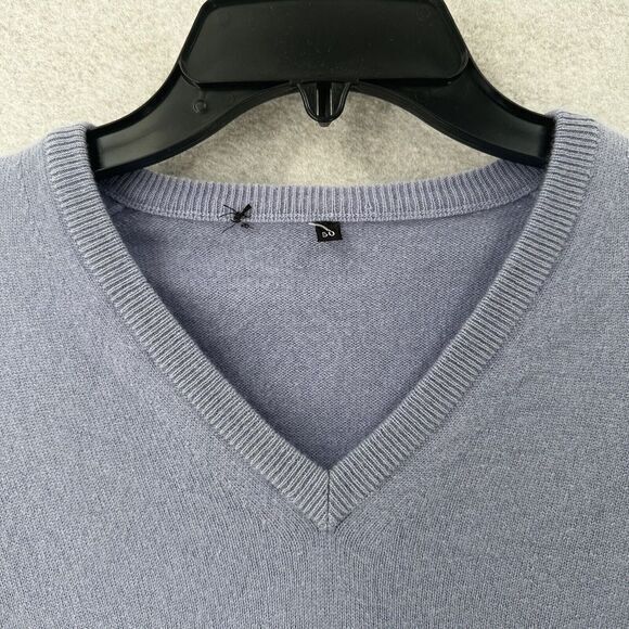 Loro Piana 100% Baby Cashmere Sweater Mens‎ 50IT MED Long Sleeve V Neck Purple - Picture 4 of 14